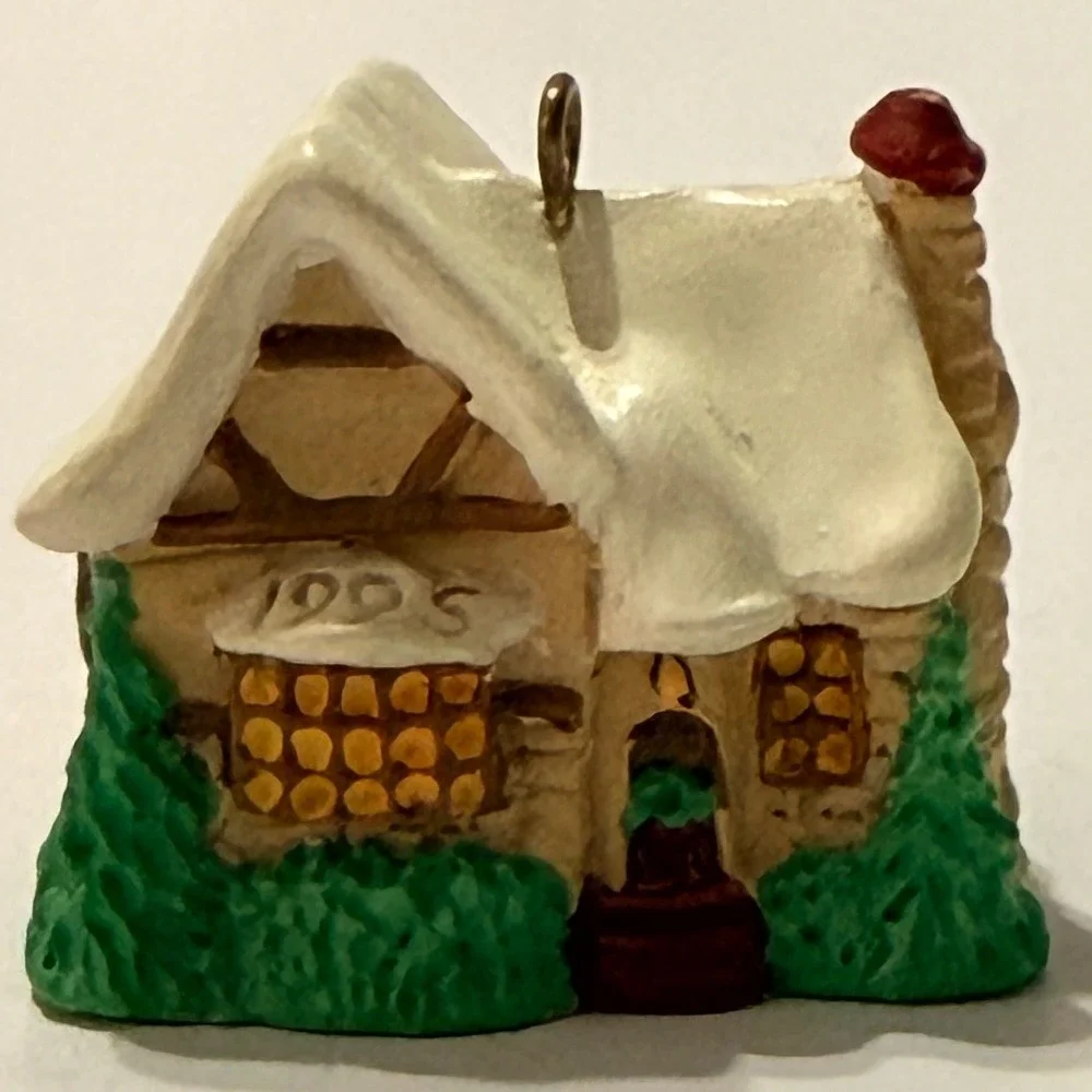 Hallmark Keepsake Old English Village Miniature Ornaments 1993-1997 Set of 5